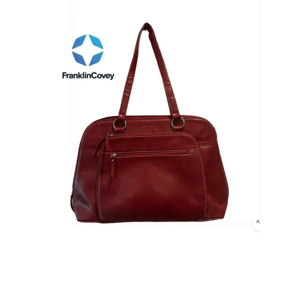 Franklin Covey Red Computer Bag / Briefcase